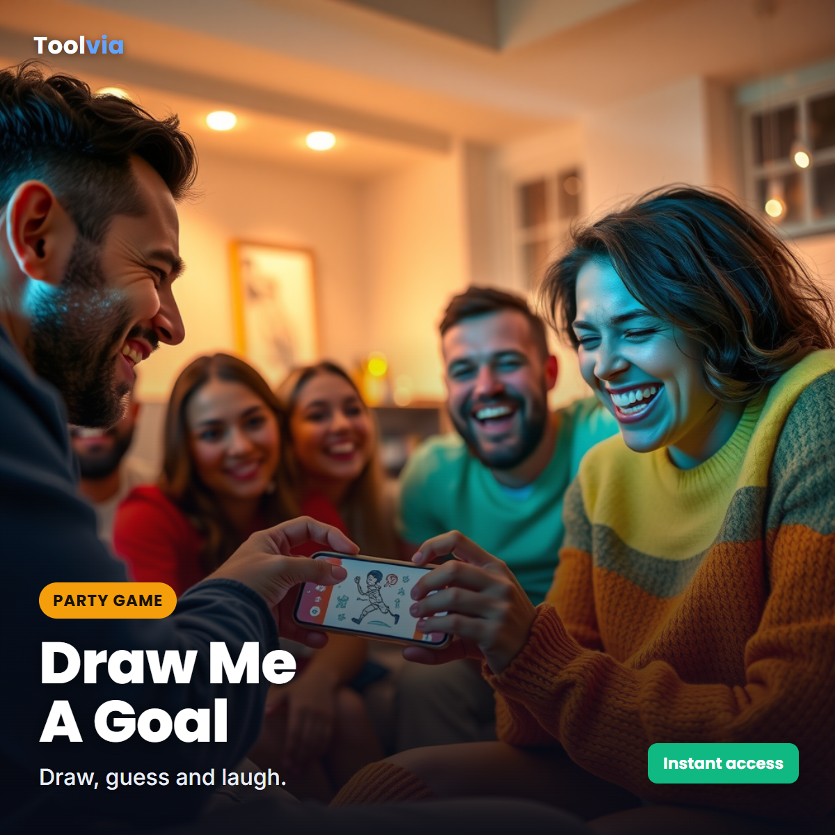 Draw Me A Goal — Pictionary-style football party game for watch-night groups