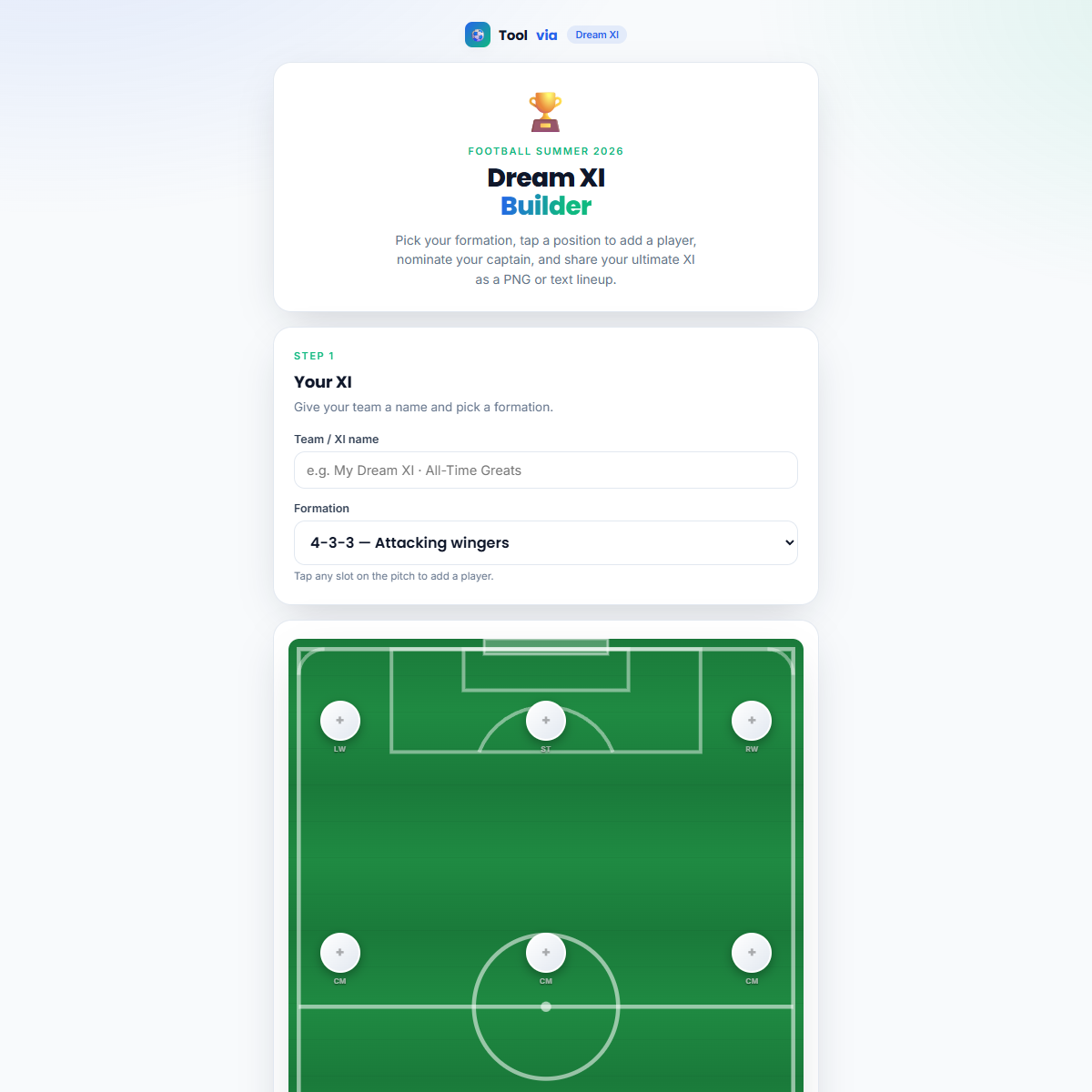 Dream XI Builder