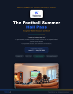 The Football Summer Hall Pass — actual PDF cover page (couples' match-season novelty contract, 2026 edition)