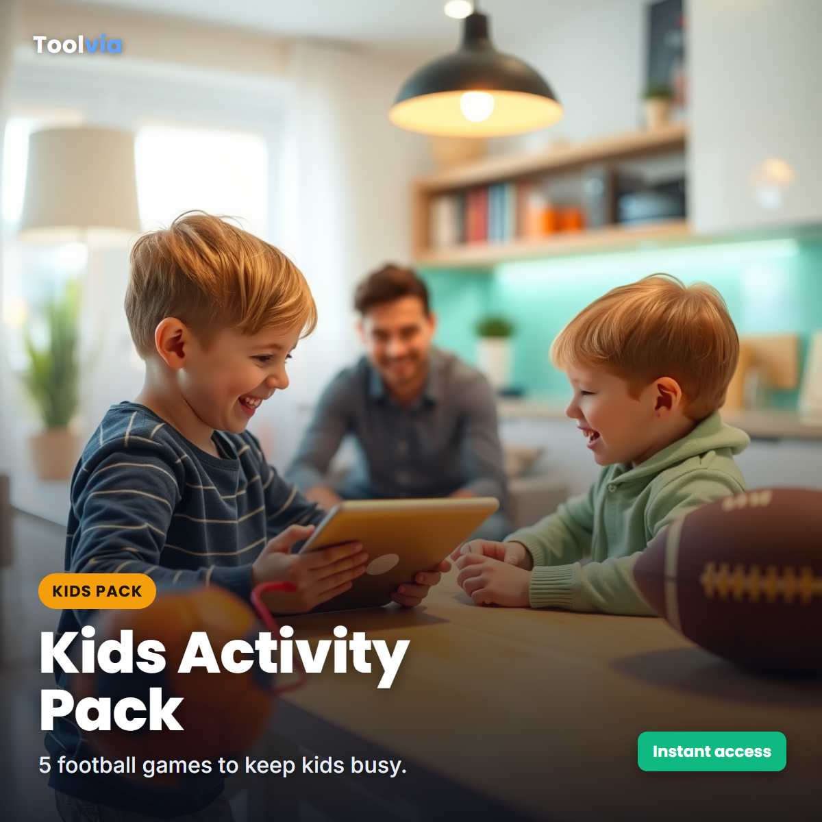 Football Summer 2026 Kids Activity Pack — colouring pages, spot-the-ball, and match-day puzzles for ages 5–12